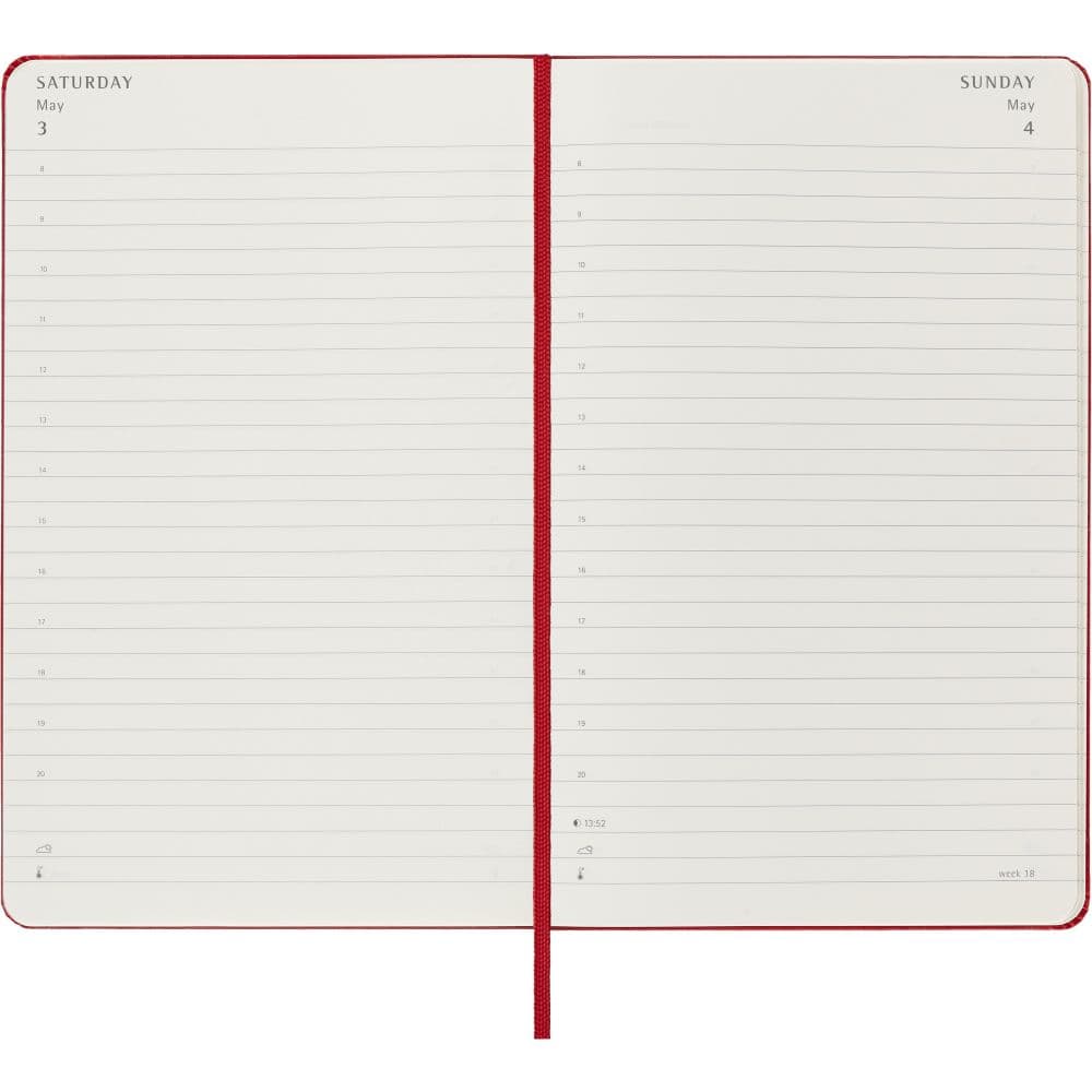 Moleskine Large Red Daily Hard Cover 2025 Planner Fourth Alternate Image