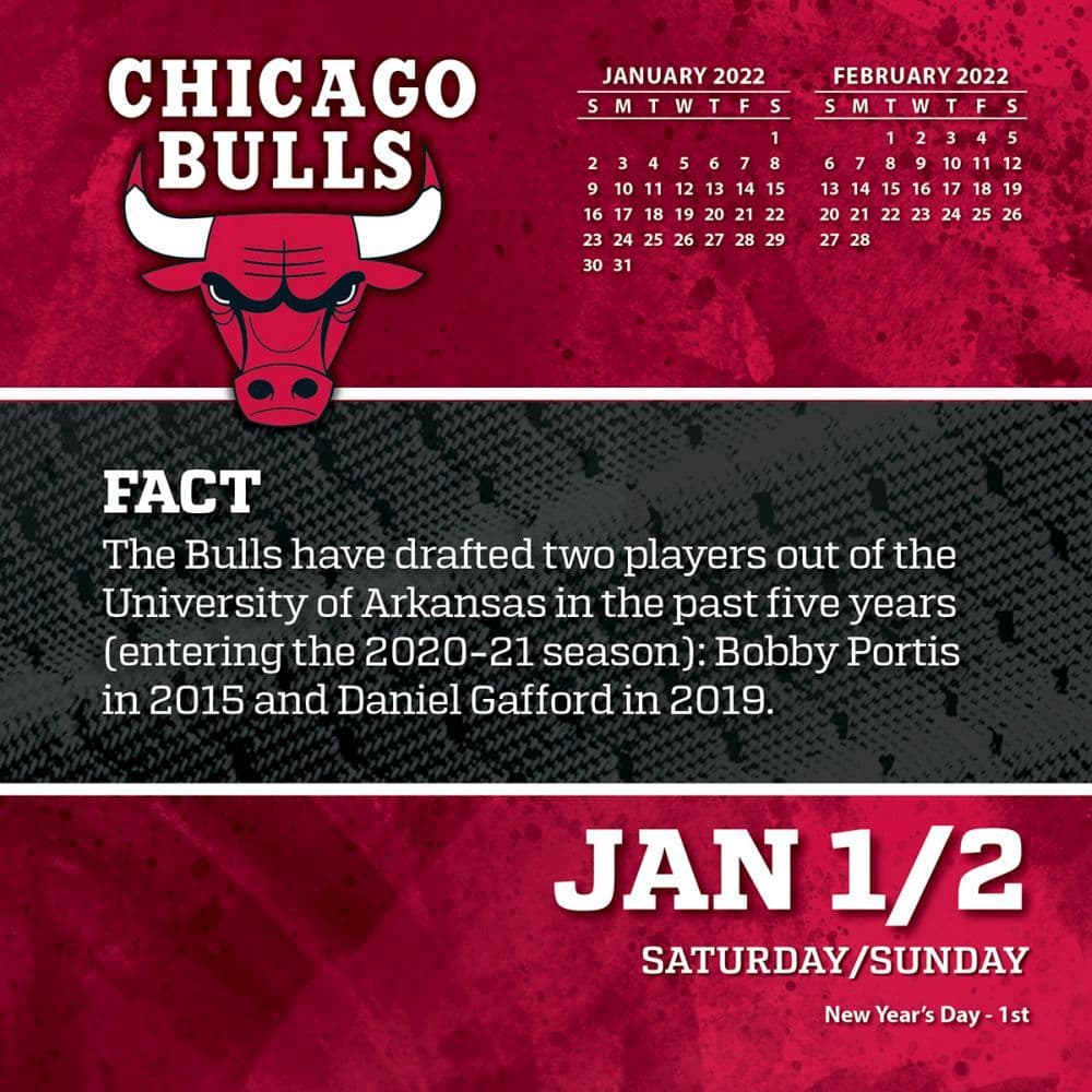 Red Bulls Schedule 2022 Nba Chicago Bulls 2022 Desk Calendar - Calendars.com