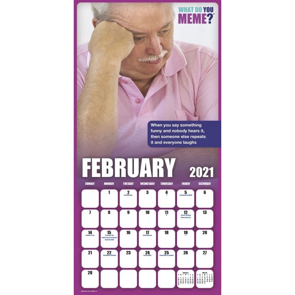 February 2021 Calendar Meme Merryheyn