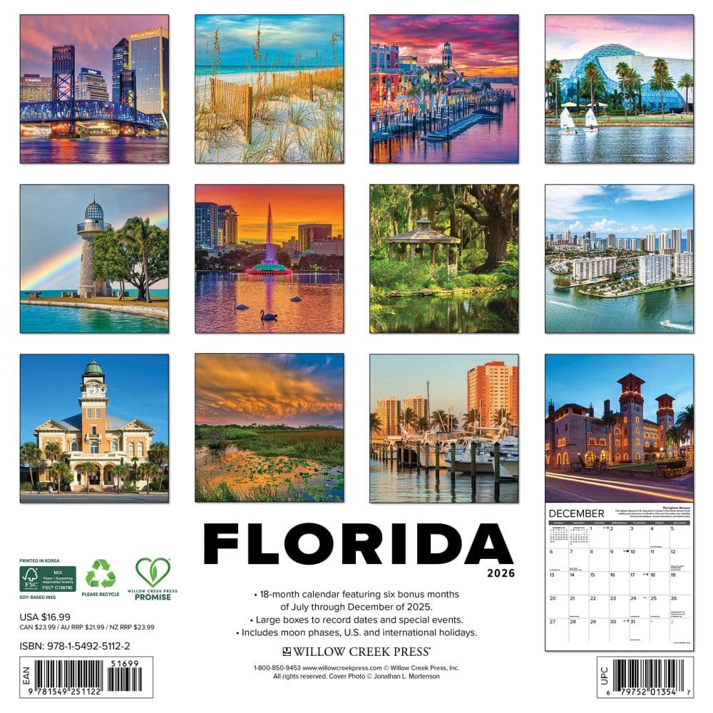 Florida Travel and Events 2026 Wall Calendar First Alternate Image