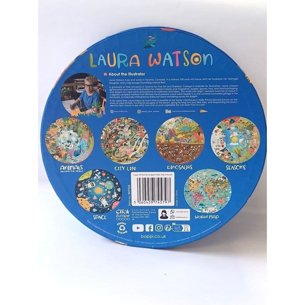 Map of USA 150 Piece Round Puzzle Ninth Alternate Image