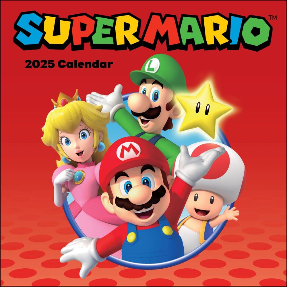 Super Mario Brothers 2025 Wall Calendar