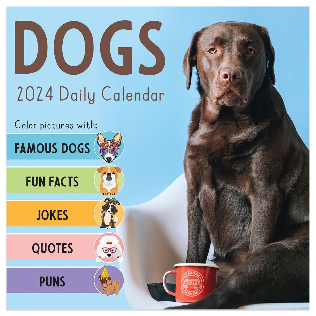 Dogs Daily 2024 Desk Calendar