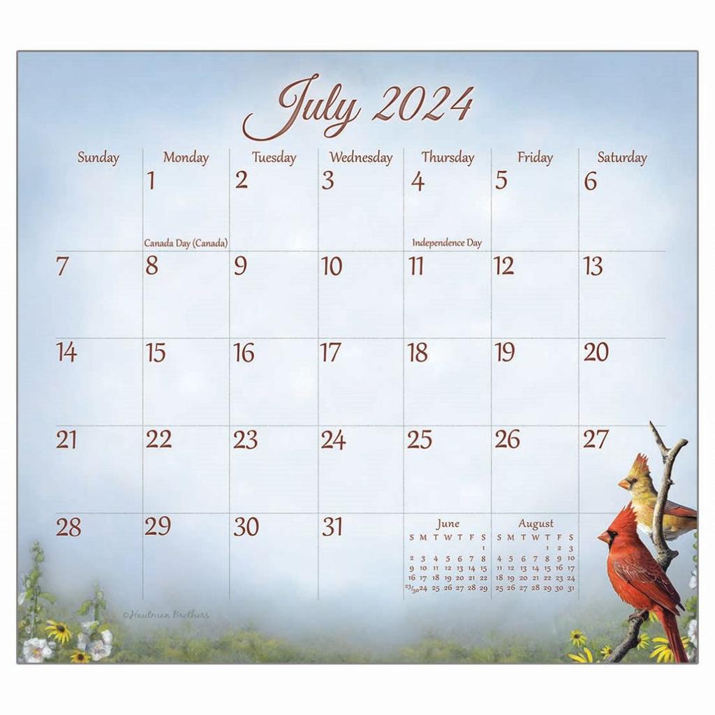 image Songbirds 2024 Magnetic Calendar Pad