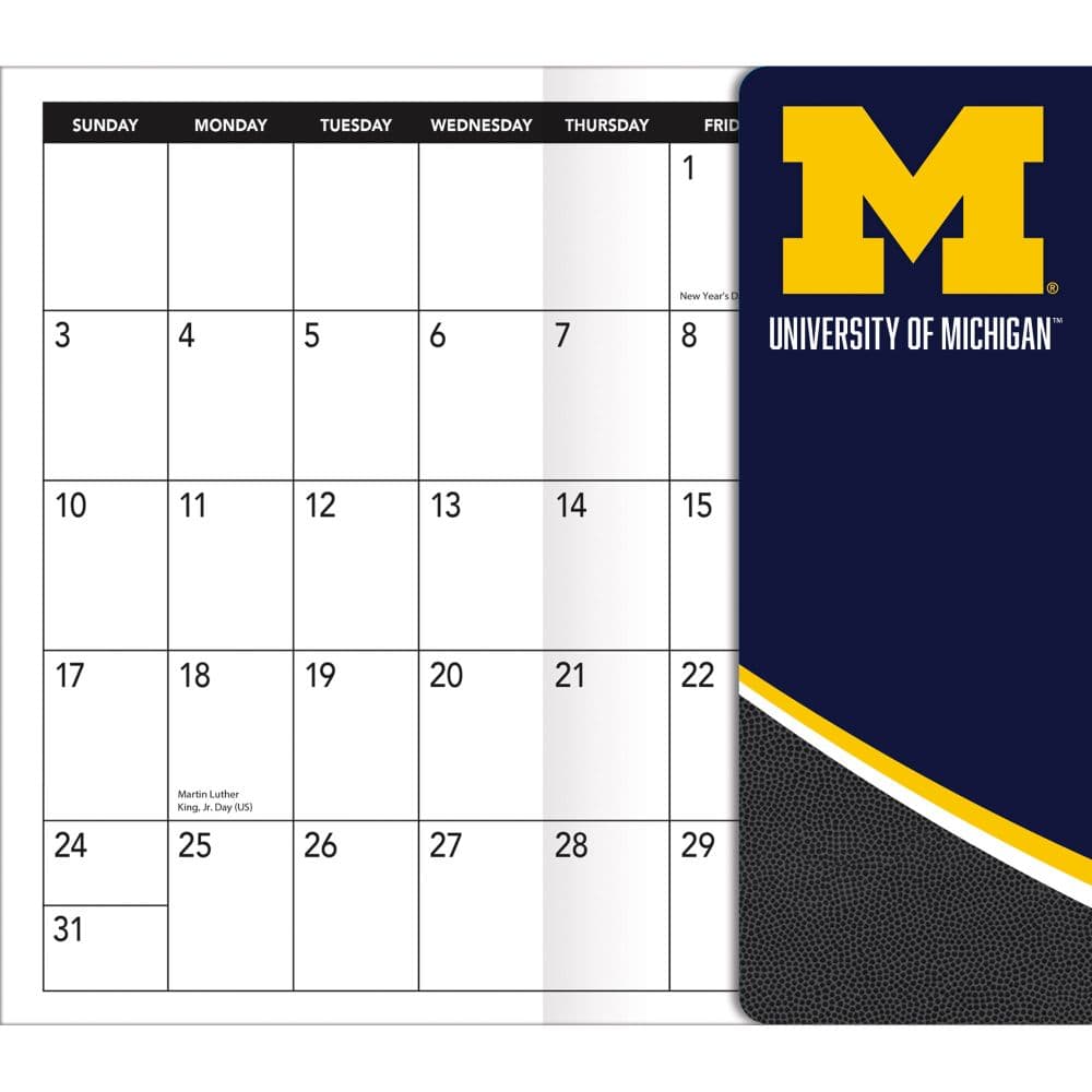 Michigan Wolverines 2027 17 Month Pocket Planner Fifth Alternate Image
