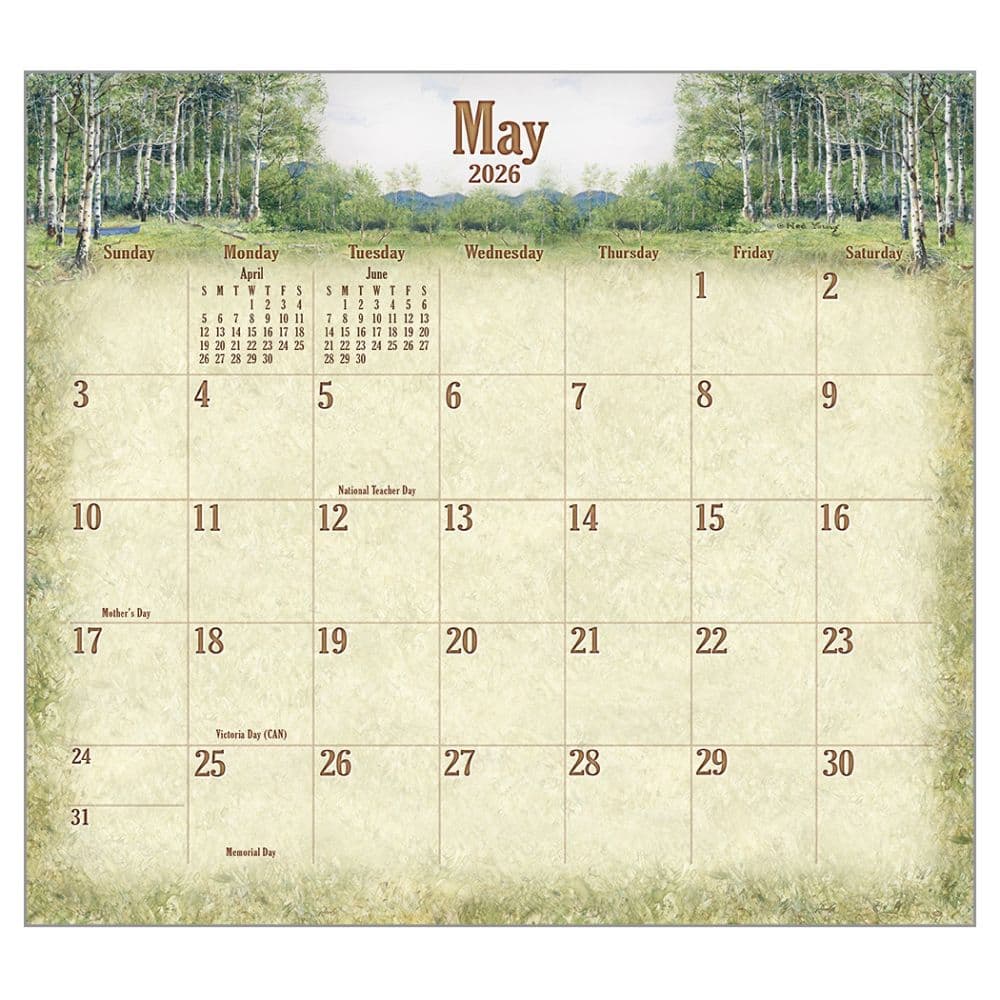 Woodland by Ned Young 2026 Wall Calendar Third Alternate Image