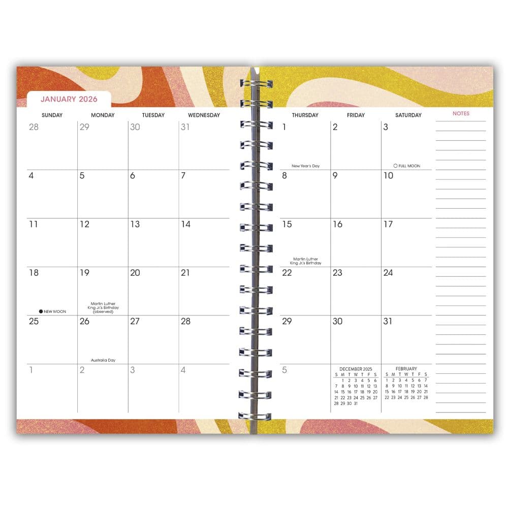 Designer Groovy Swirls Weekly 2026 Planner Second Alternate Image
