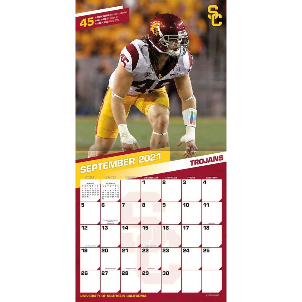 Usc Schedule 2022 Usc Trojans 2022 Wall Calendar - Calendars.com