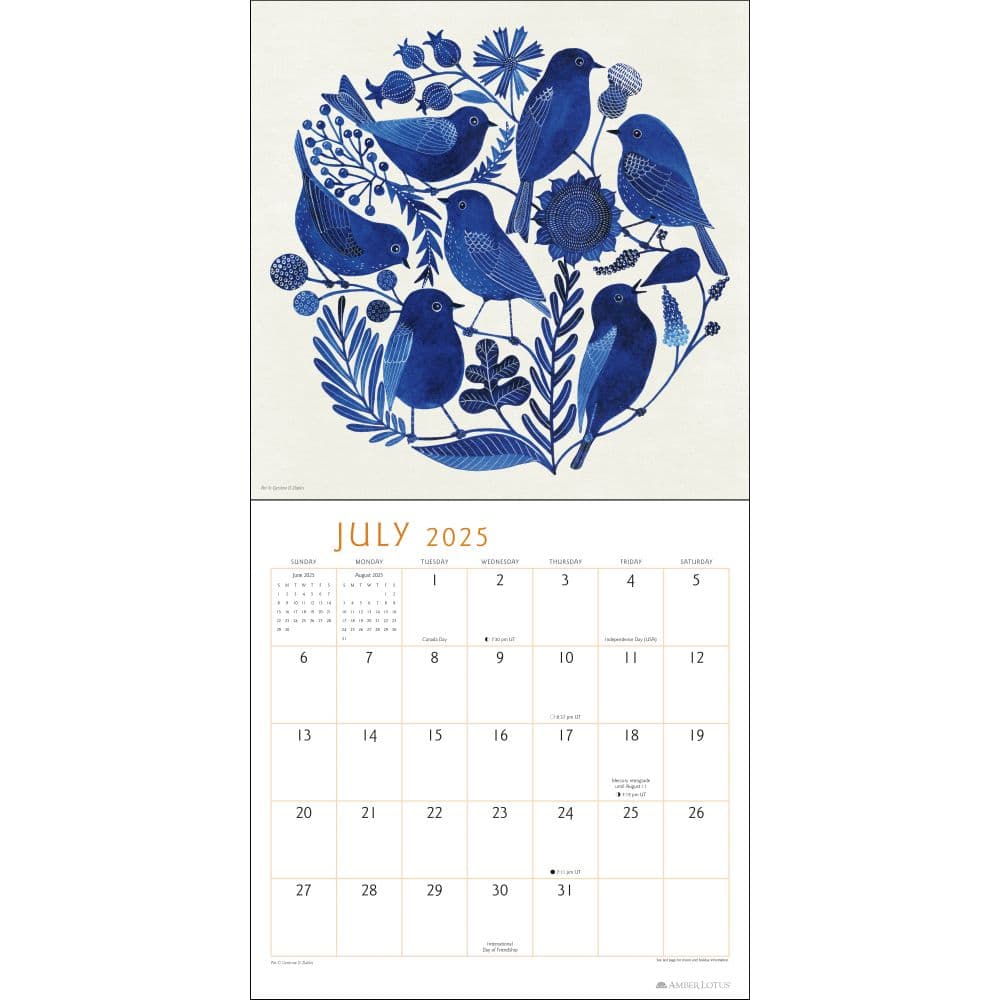 Feather Friends 2025 Wall Calendar Third Alternate Image