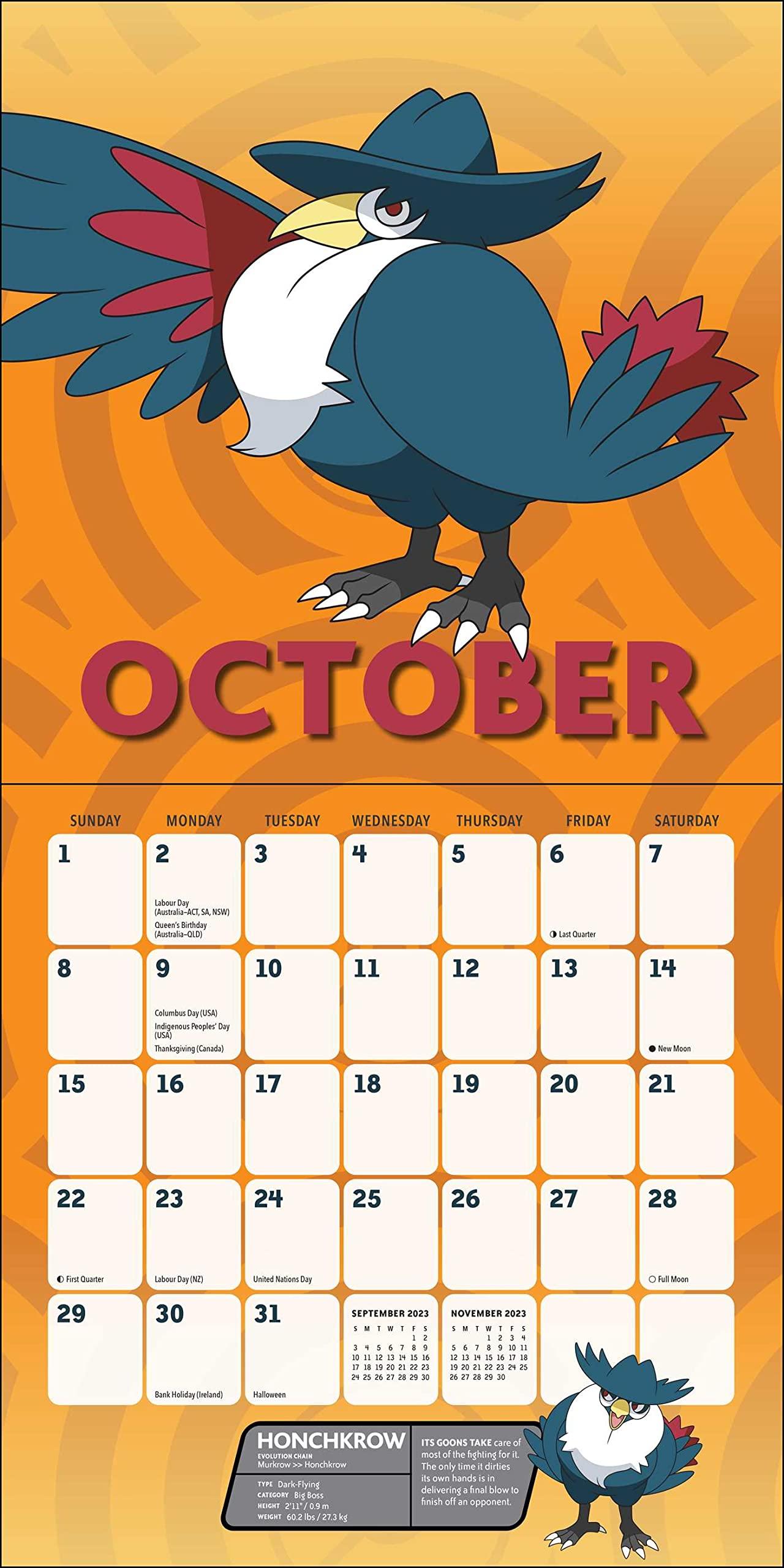 Pokemon Calendar 2023 Pok�Mon 2023 Wall Calendar - Calendars.com