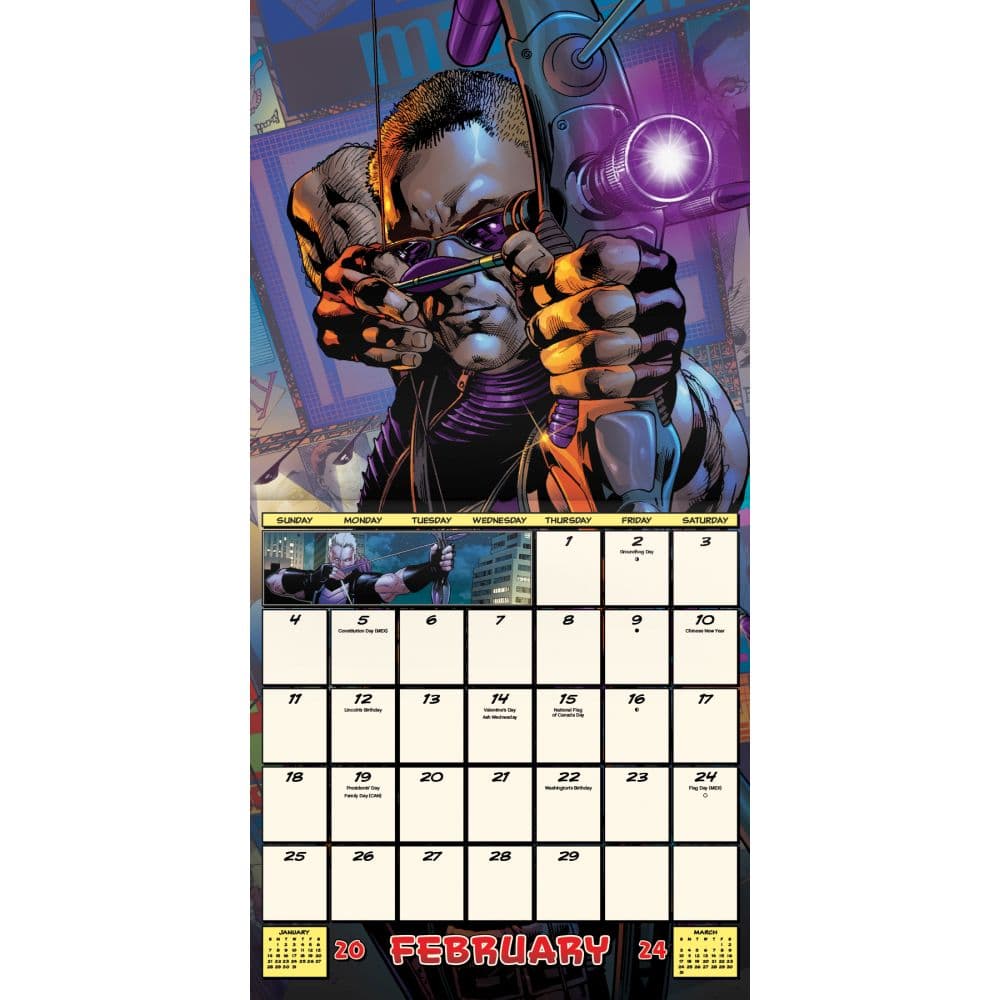 Marvel Avengers 2024 Wall Calendar Alternate Image 4