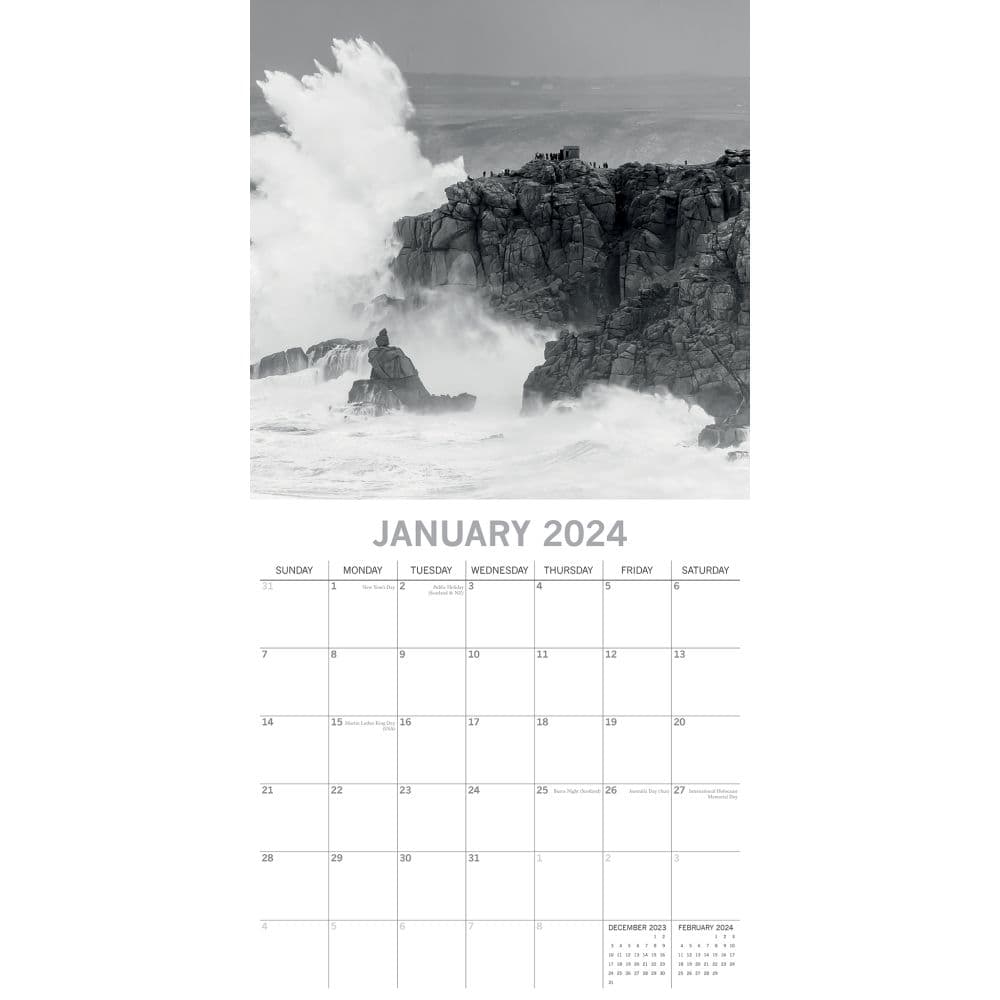 Seascapes 2024 Wall Calendar January