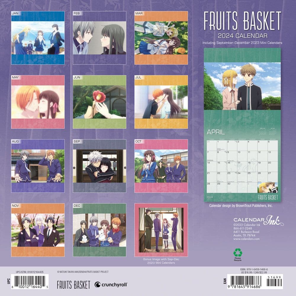 Fruits Baskets 2024 Wall Calendar First Alternate Image width=&quot;1000&quot; height=&quot;1000&quot;