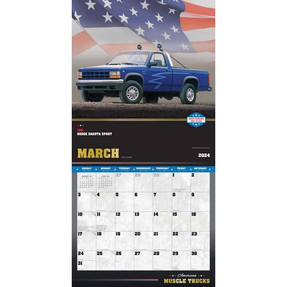 American Muscle Trucks 2024 Wall Calendar Second Alternate Image width=&quot;1000&quot; height=&quot;1000&quot;