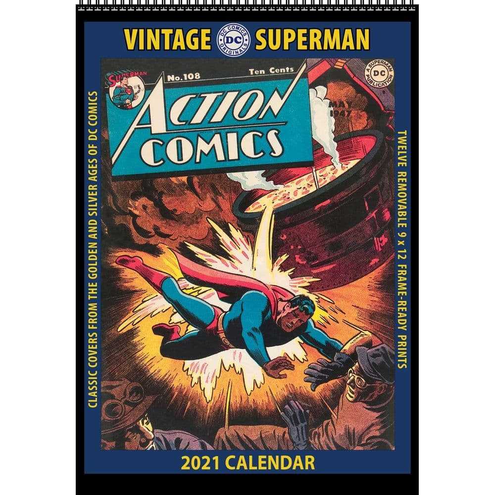 2021 Superman Vintage Poster Wall Calendar