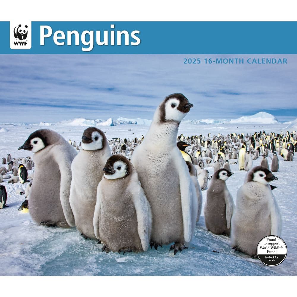 Penguins WWF 2025 Wall Calendar