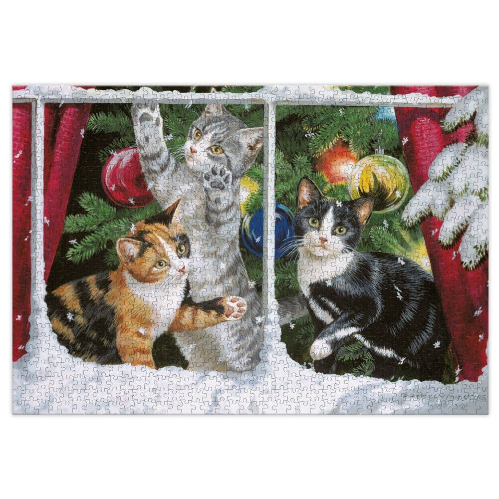 Kitten Christmas 1000 Piece Puzzle Second Alternate Image