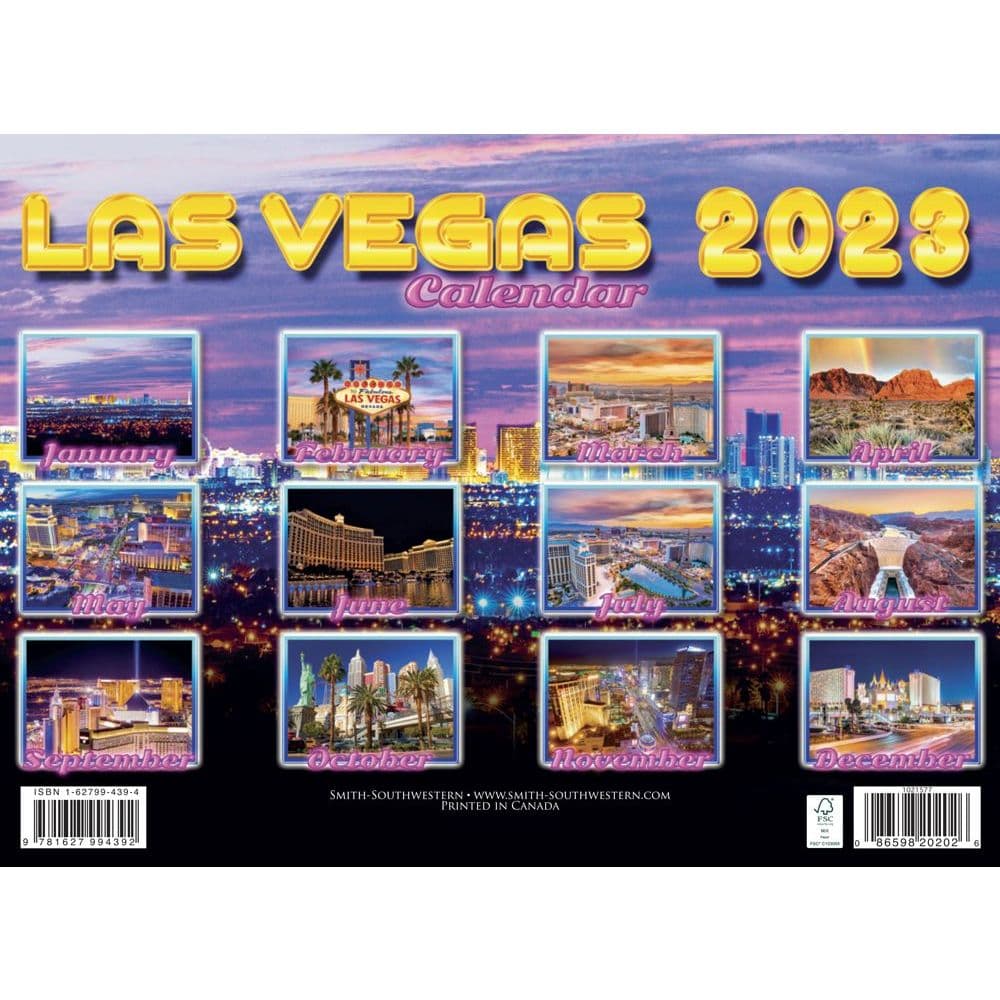 Las Vegas Calendar 2023 Las Vegas 2023 Wall Calendar - Calendars.com