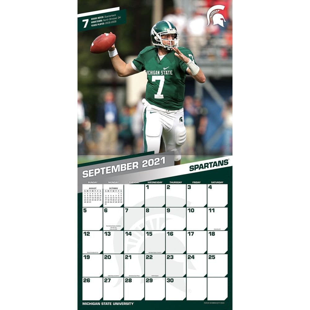 Msu Football 2022 Schedule Michigan State Spartans 2022 Wall Calendar - Calendars.com