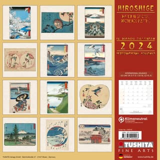 Hiroshige Japanese Woodblock 2024 Wall Calendar - Calendars.com