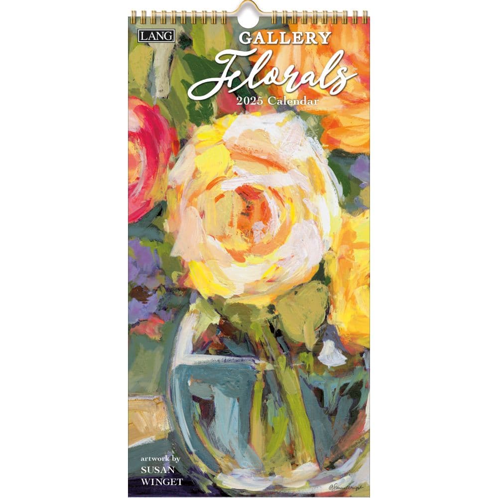 Gallery Florals 2025 Vertical Wall Calendar by Susan Winget_Main Image