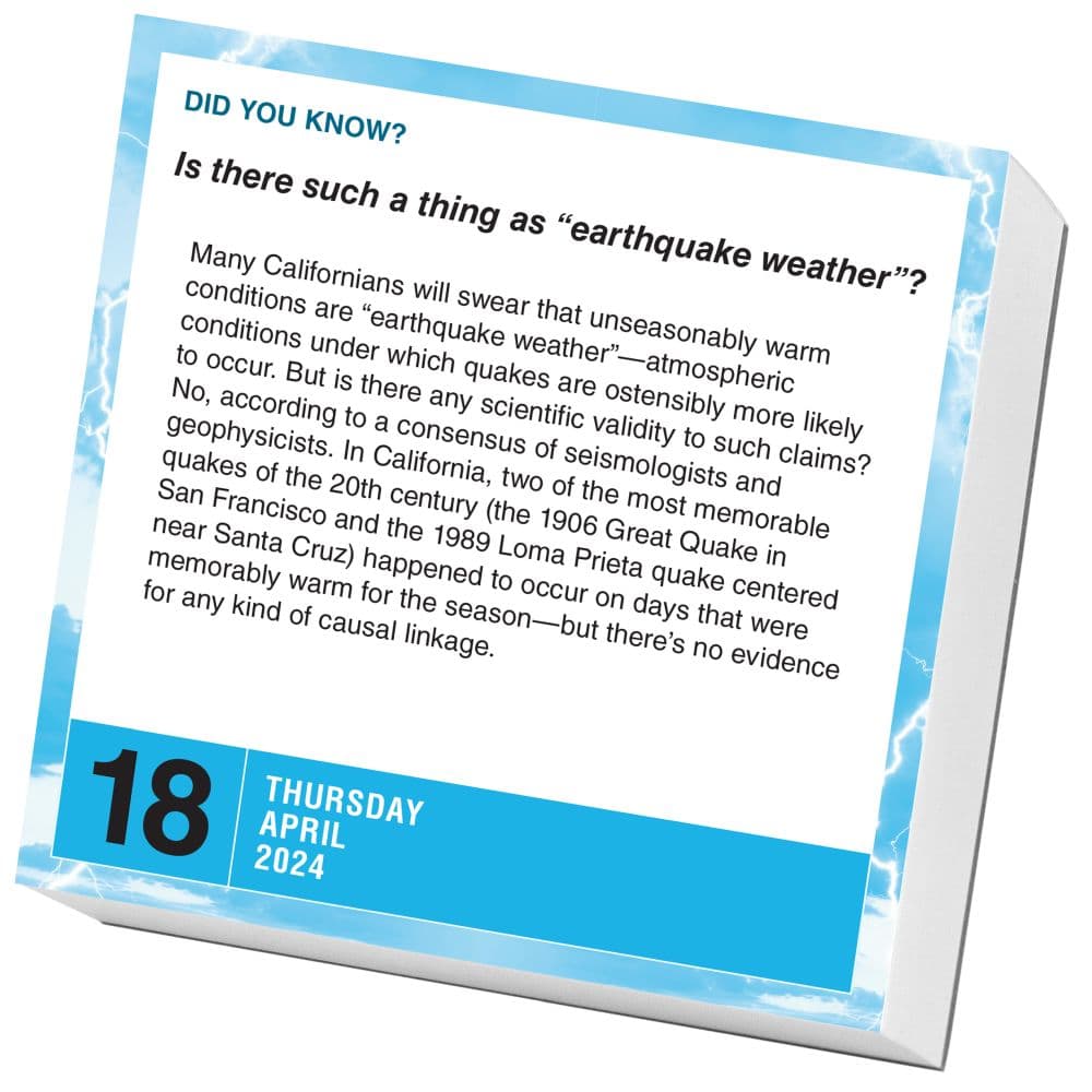 Extreme Weather 2025 Desk Calendar