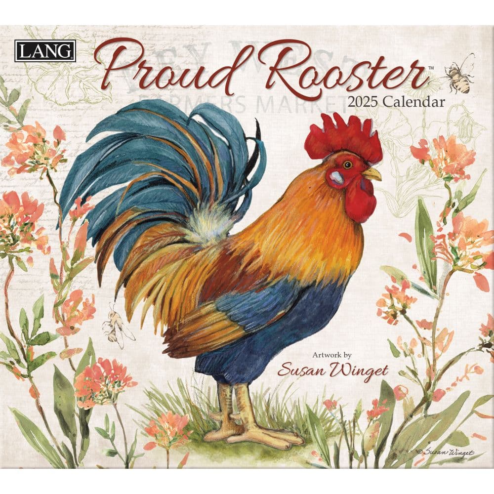 Proud Rooster by Susan Winget 2025 Wall Calendar