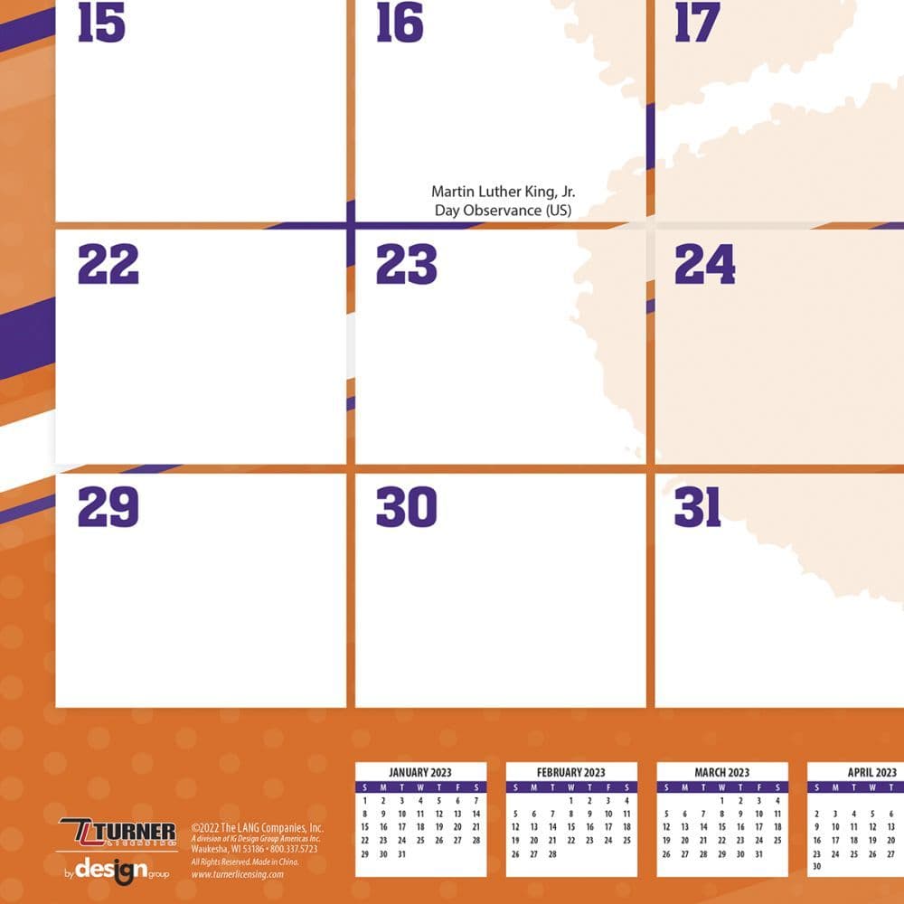Clemson Academic Calendar Fall 2023 Clemson Tigers 2023 Desk Pad Calendar - Calendars.com