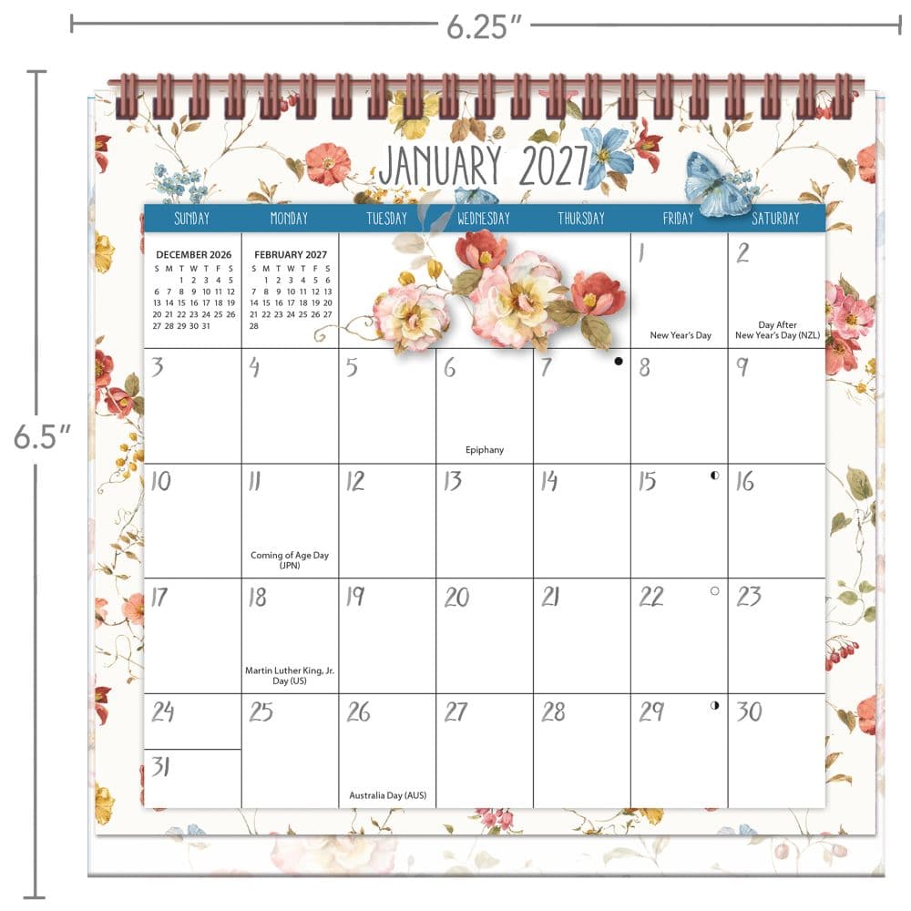 Watercolor Wonder 2027 Easel Desk Calendar by Lisa Audit Third Alternate Image