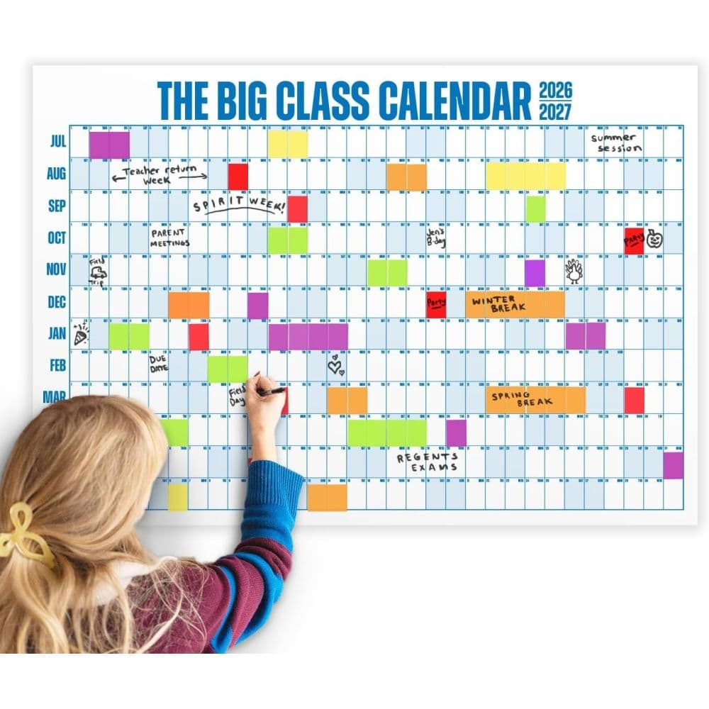 Big Class 2027 Academic Wall Calendar Blue Second Alternate Image