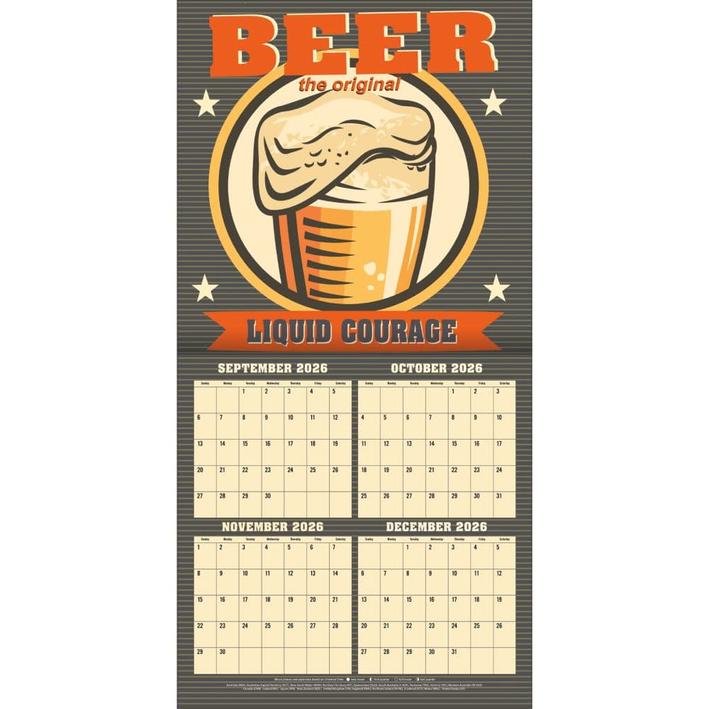 Beer Photo 2027 Wall Calendar Second Alternate Image