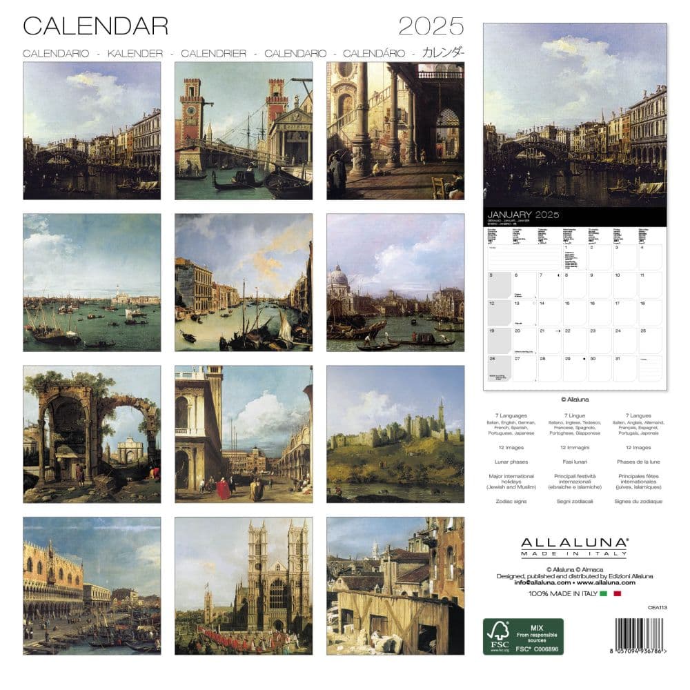 Canaletto 2025 Wall Calendar First Alternate Image width=&quot;1000&quot; height=&quot;1000&quot;