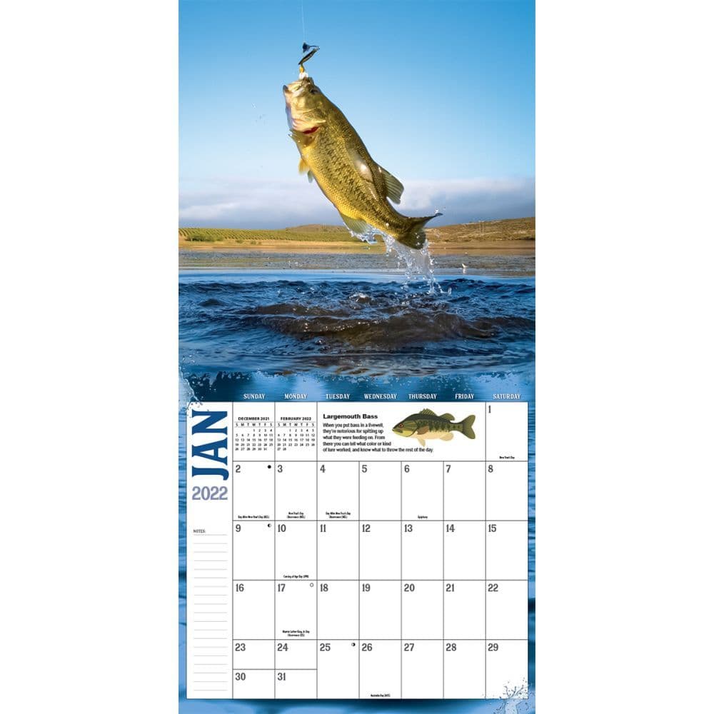 Fish On 2022 Wall Calendar Sv - Calendars.com