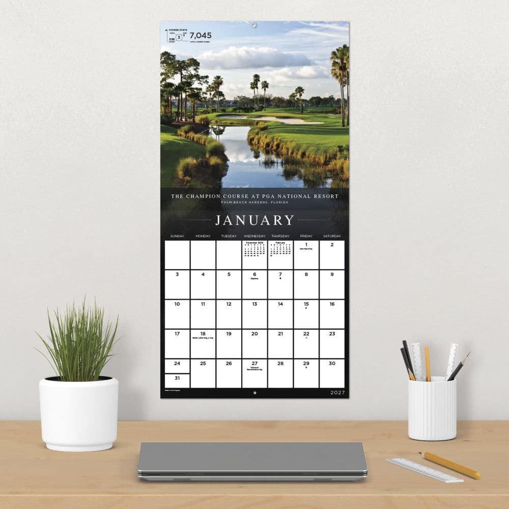 Sports Ilustrated Golf Courses Exclusive With Print 2027 Wall Calendar Fourth Alternate Image