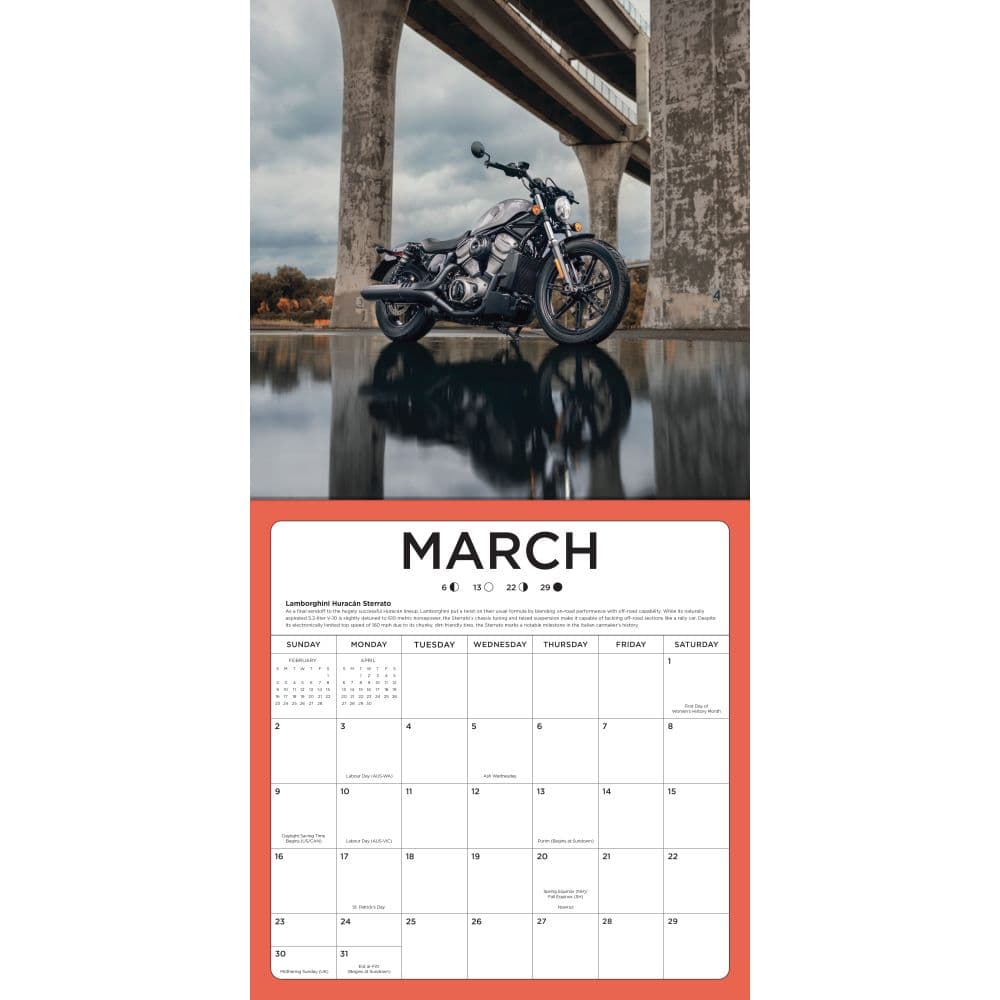 Harley Davidson 2025 Wall Calendar