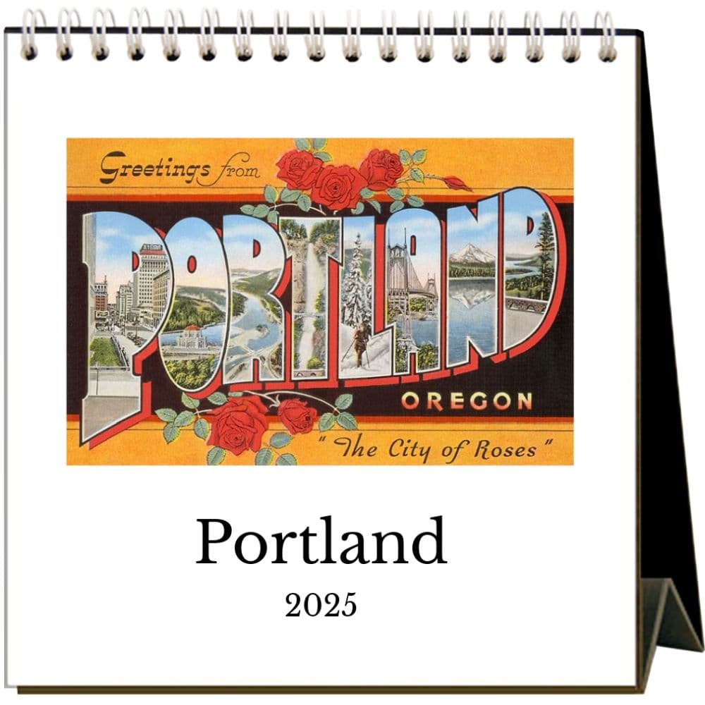 Nostalgic Portland 2025 Easel Desk Calendar Calendars com Nostalgic Portland 2025 Easel Desk Calendar Calendars com