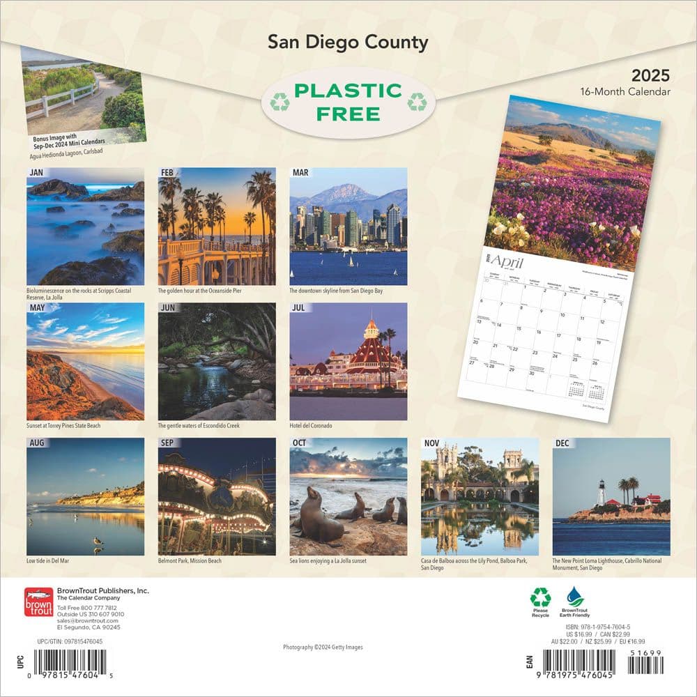 San Diego 2025 Wall Calendar First Alternate Image