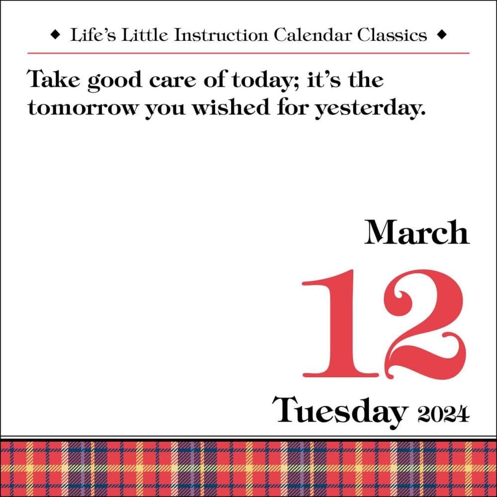 Life&#39;s LIttle Instruction 2024 Desk Calendar Alt2