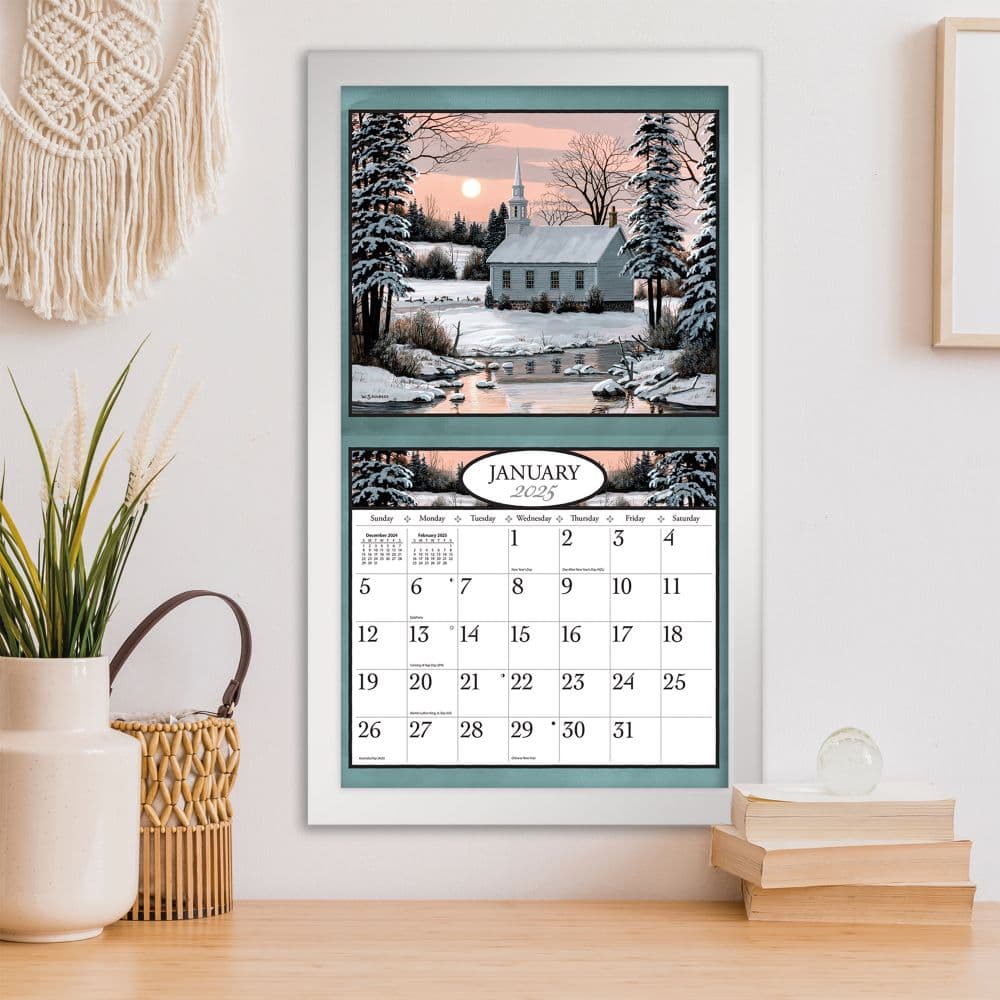 Country Churches 2025 Wall Calendar by Bill Saunders