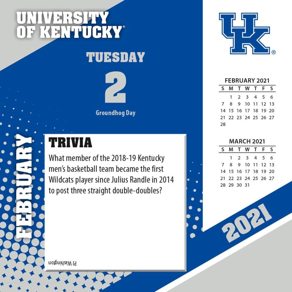 Kentucky Wildcats 2021 Desk Calendar Calendars Com