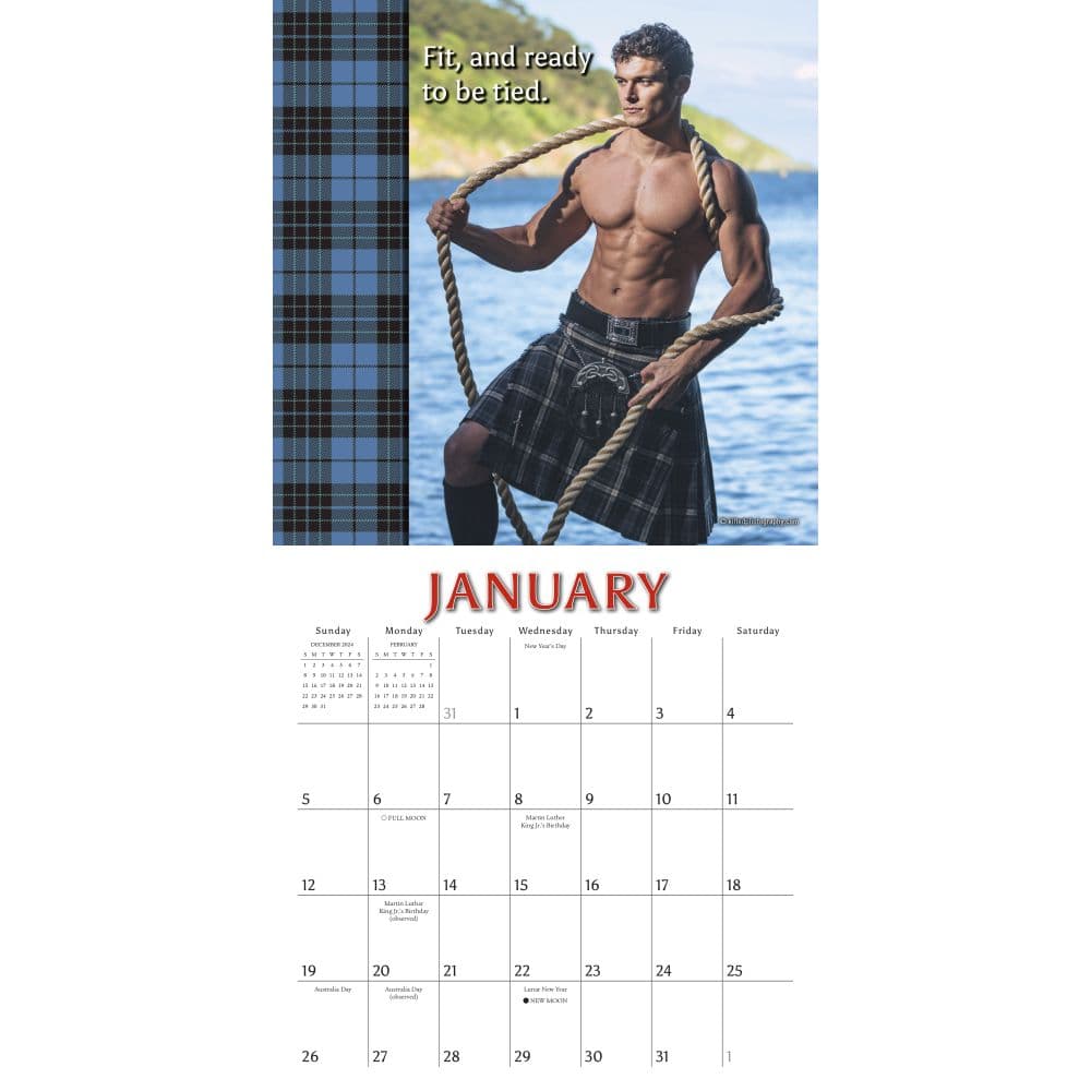 Kilty Pleasures 2025 Mini Wall Calendar Third Alternate Image width=&quot;1000&quot; height=&quot;1000&quot;