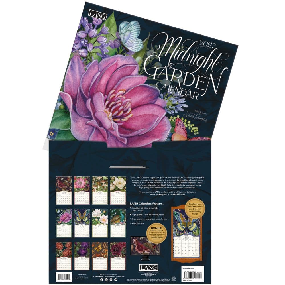 Midnight Garden 2027 Wall Calendar by Nicole Tamarin Fourth Alternate Image