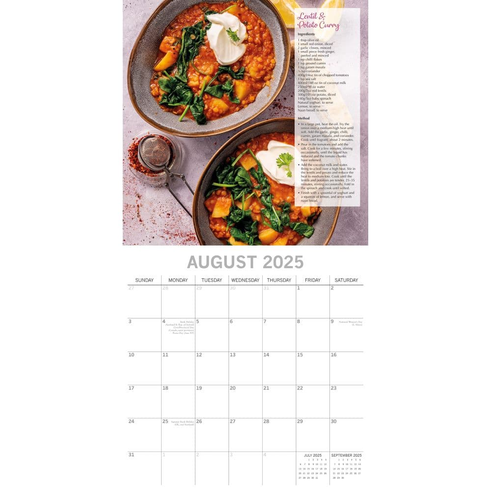 Tasty Vegetarian Recipes 2025 Wall Calendar Third Alternate Image width=&quot;1000&quot; height=&quot;1000&quot;