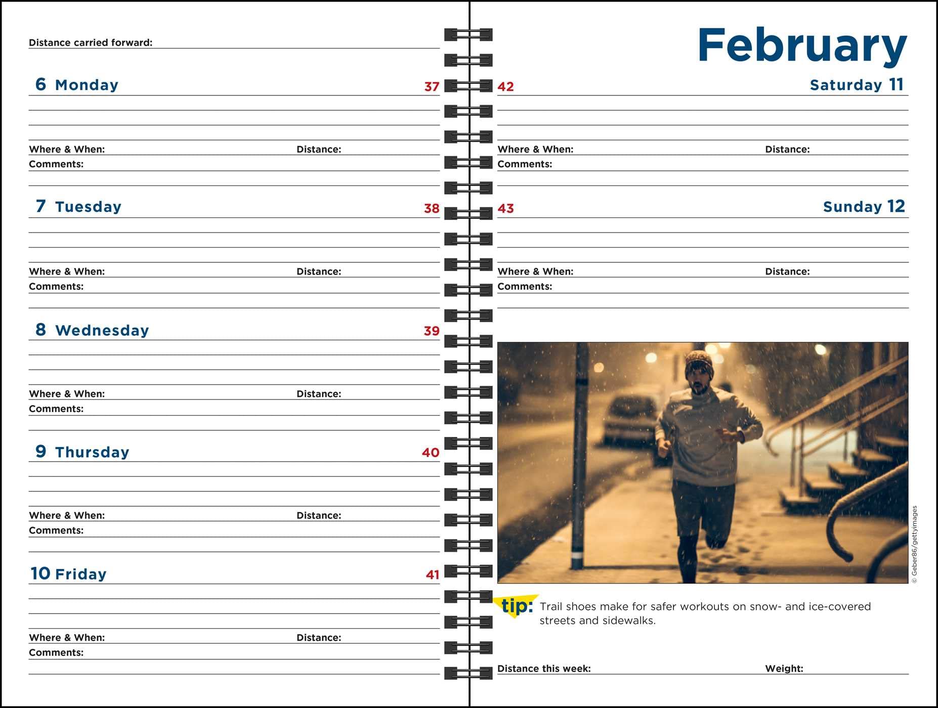 Complete Runners Day-by-Day Log 12-Month 2023 Planner Calendar