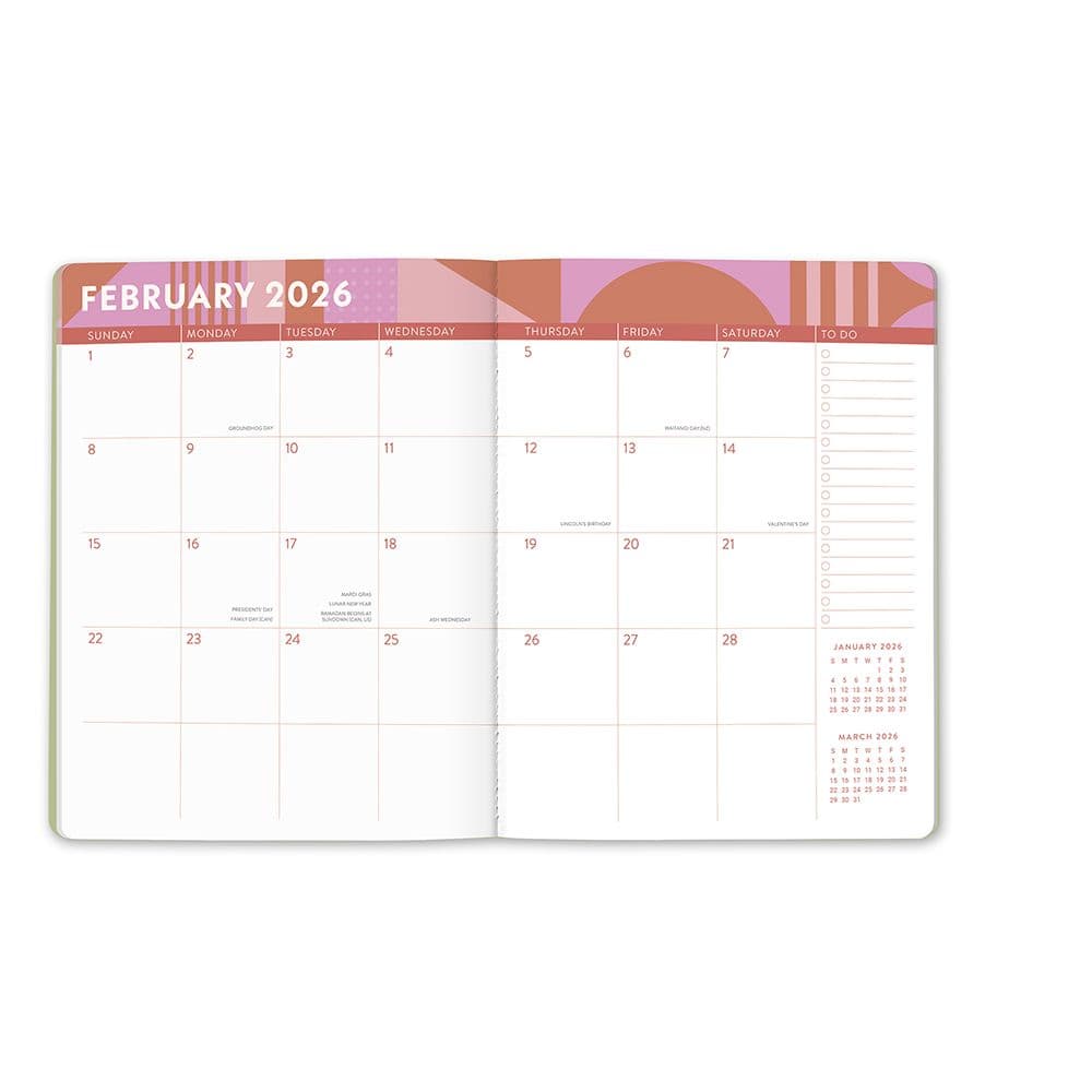 Color Block Monthly 2026 Planner Fourth Alternate Image