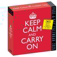 image Keep Calm and Carry On Quotes 2026 Desk Calendar Main Product Image