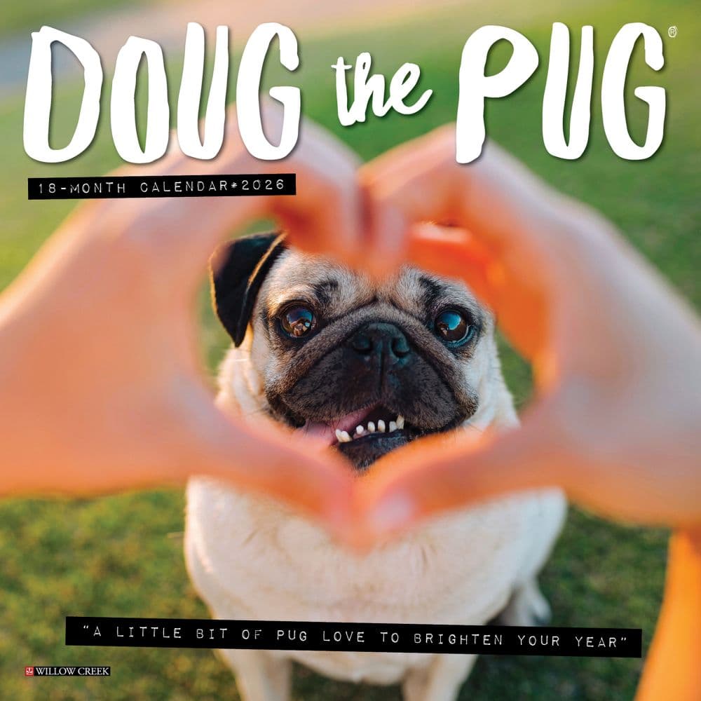 Doug the Pug 2026 Mini Wall Calendar Main Image