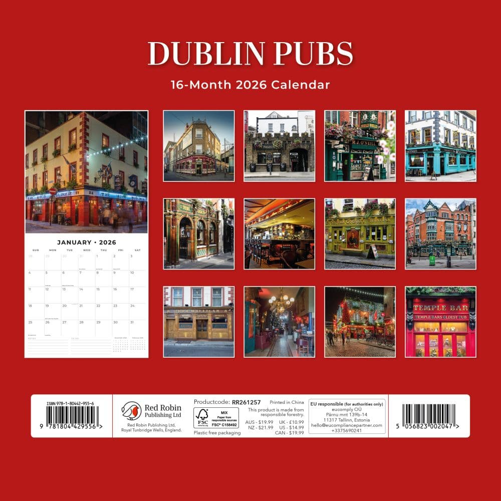 Dublin Pubs 2026 Wall Calendar First Alternate Image