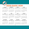 image NFL Miami Dolphins 2025 Desk Calendar Fourth Alternate Image width="1000" height="1000"