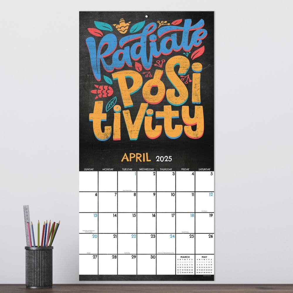 Chalk It Up 2025 Wall Calendar Radiate Positivity